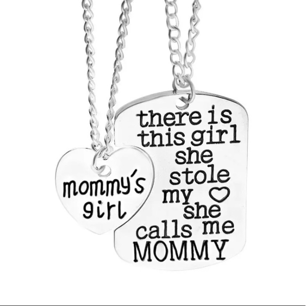 Mother and daughter puzzle necklace ⭐️